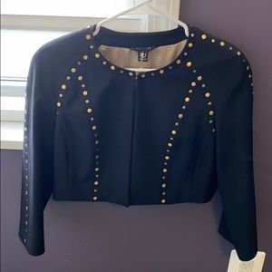 Black and gold stud blazer